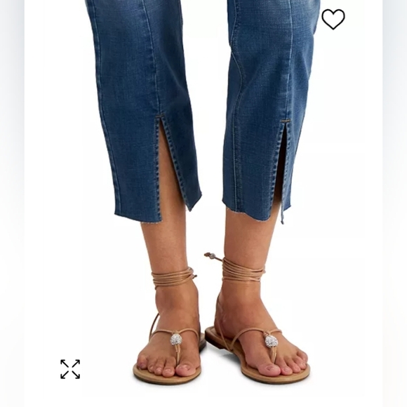 INC | Women's High Rise Slit-Hem Crop Jeans. - Picture 5 of 7